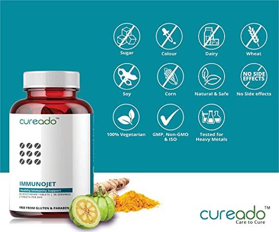Immunojet Ayurvedic Immunity Booster Tablets For Adults With Amla, Guduchi, Triphala, Neem And Many More. 60 Tablets - cureado.in